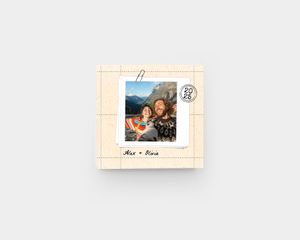 Álbum de fotos cuadrado pequeño de tapa blanda