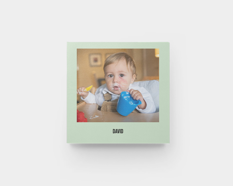 Álbum de fotos cuadrado mediano de tapa blanda