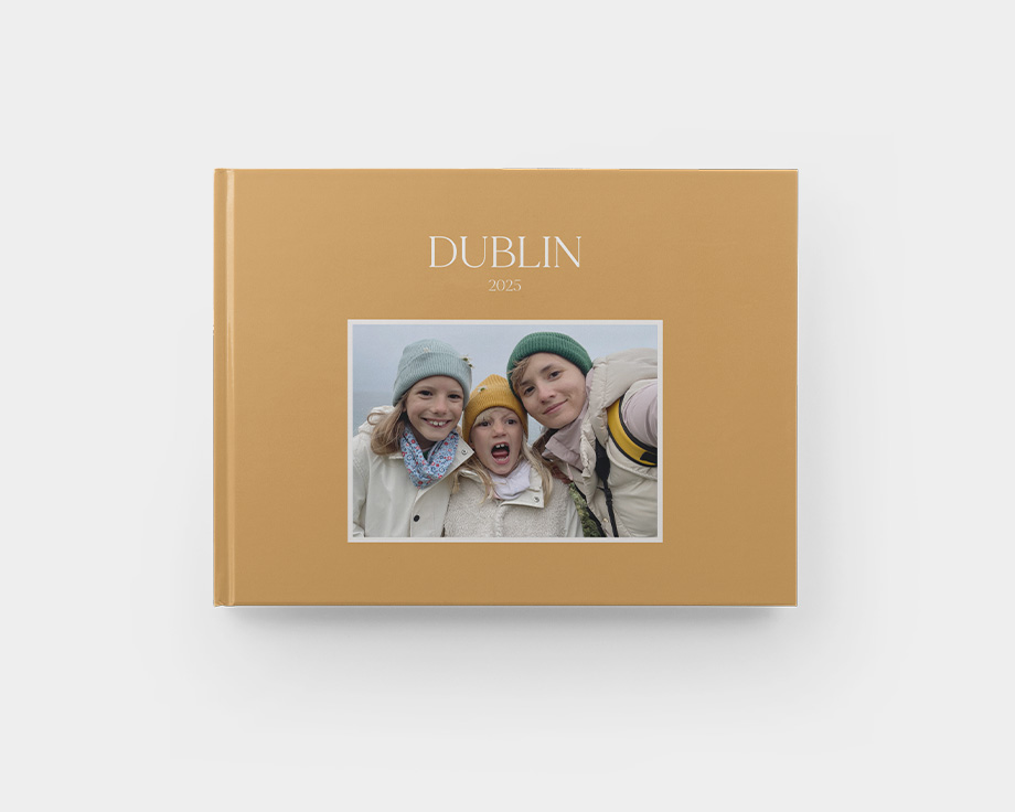 Álbum de fotos apaisado mediano de tapa dura