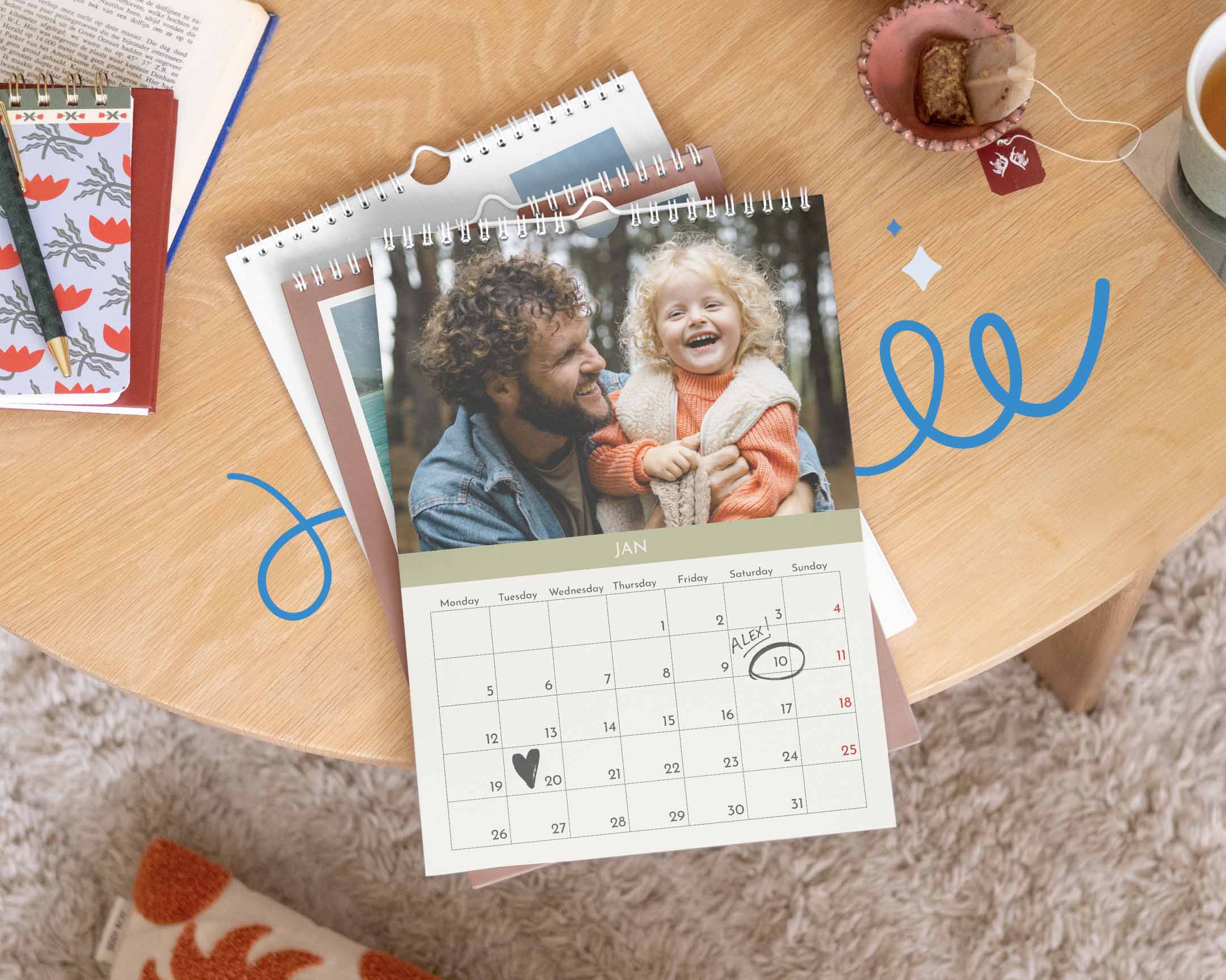 Calendarios: un año de recuerdos, una página tras otra