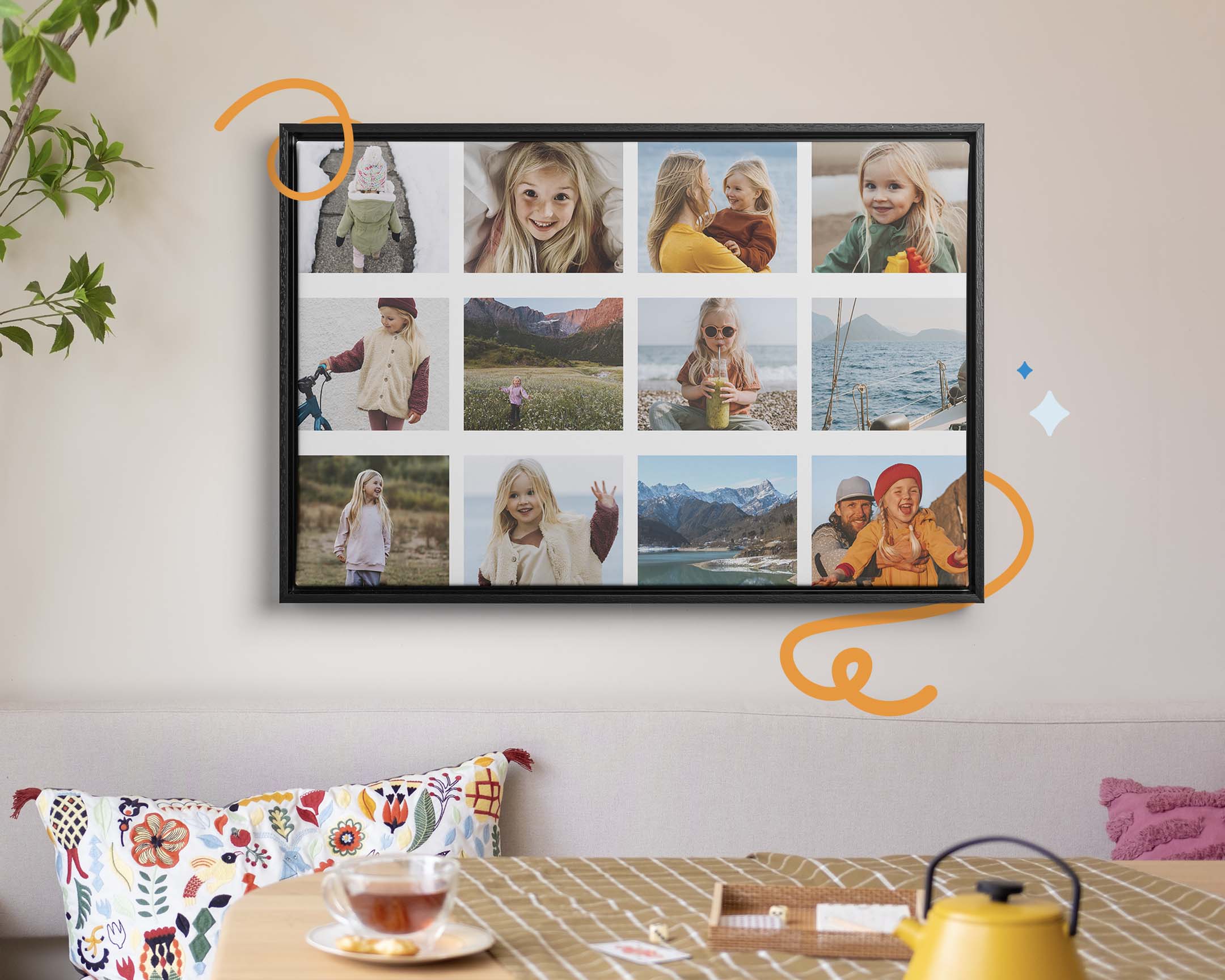 Cuadros personalizados con collage: recuerdos seleccionados por ti