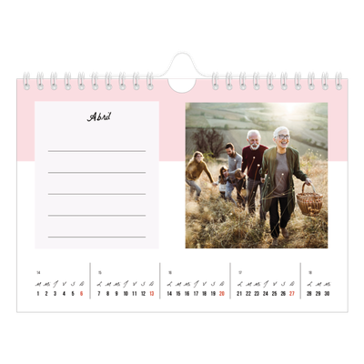Calendario personalizado A5 — Calendario de lista de tareas [Abril]
