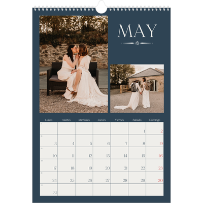 Calendarios A3 — Pizarra y caligrafía [Mayo]