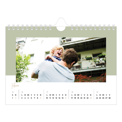 Calendario personalizado A5 — Marcos de la tierra [Febrero]