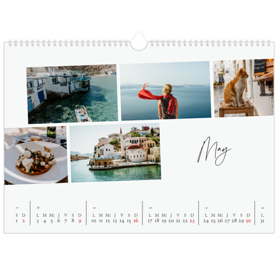 Calendario A3 horizontal — Descanso de la ciudad [Mayo]