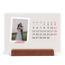 Calendario de mesa con base de madera - apaisado  — Firmado en carmín [Abril]