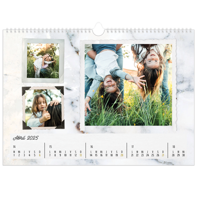 Calendario A4 horizontal — Colección de fotos [Abril]