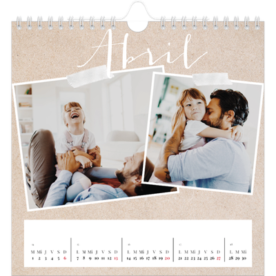 Calendarios Cuadrados — Calendario scrapbook [Abril]