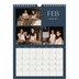 Calendario personalizado A4 — Pizarra y caligrafía [Febrero]