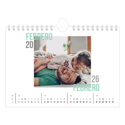 Calendario personalizado A5 — Tipo de pareja [Febrero]