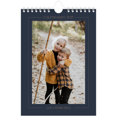 Calendario personalizado A5 — Azul de Prusia [portada]