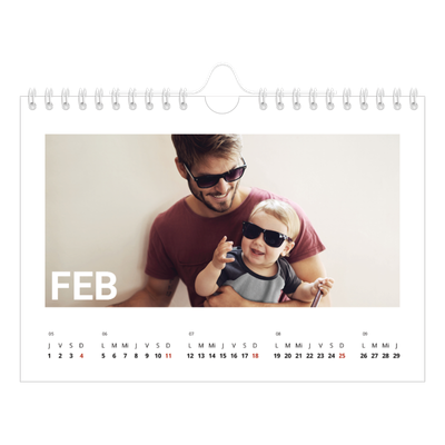 Calendario personalizado A5 — El gran mes [Febrero]