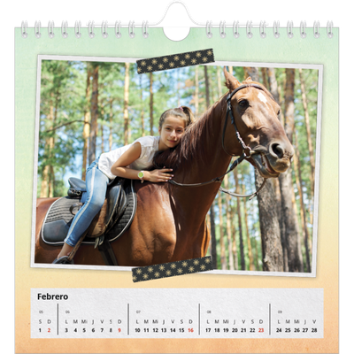 Calendarios Cuadrados — Cinta adhesiva craft [Febrero]