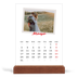 Calendario de mesa con base de madera - vertical  — Firmado en carmín [portada]