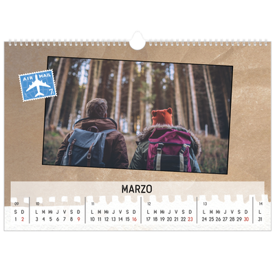 Calendario A3 horizontal — Parts unknown [Marzo]