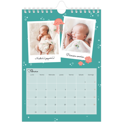 Calendario personalizado A5 — Animalitos [Febrero]