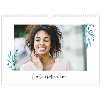 Calendario A3 horizontal — Ilustraciones de flores [portada]