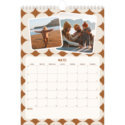 Calendario personalizado A4 — Patrones retro [portada]