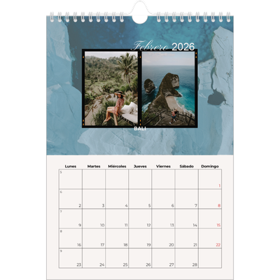 Calendario personalizado A4 — Pasión por la aventura [Febrero]