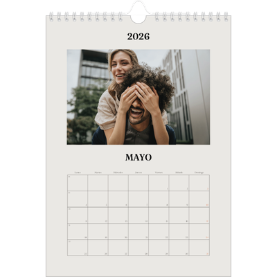 Calendario personalizado A4 — Marfil simple [portada]