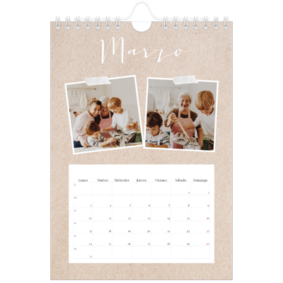 Calendario personalizado A5 — Calendario scrapbook [Marzo]