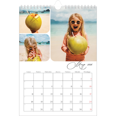 Calendario personalizado A4 — Fotos y caligrafía [portada]