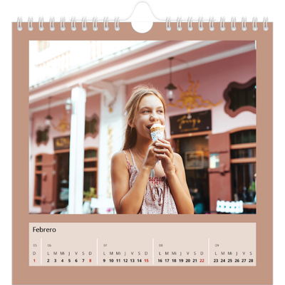 Calendarios Cuadrados — Colores de la tierra [Febrero]