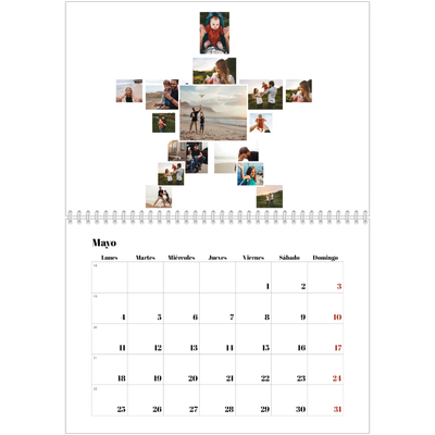 Calendario personalizado doble A4 — Formas de collage [portada]