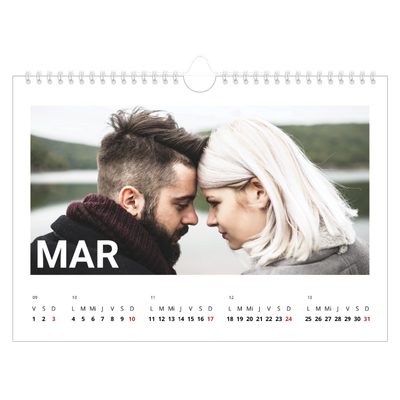 Calendario A4 horizontal — El gran mes [Marzo]