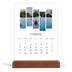 Calendario de mesa con base de madera - vertical  — Fragmentos de viaje [Febrero]
