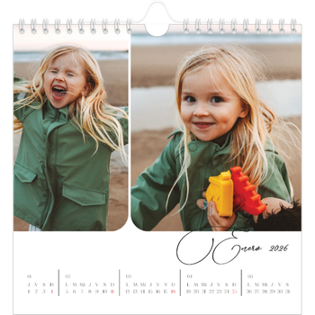 Calendario personalizado cuadrado — Fotos y caligrafía