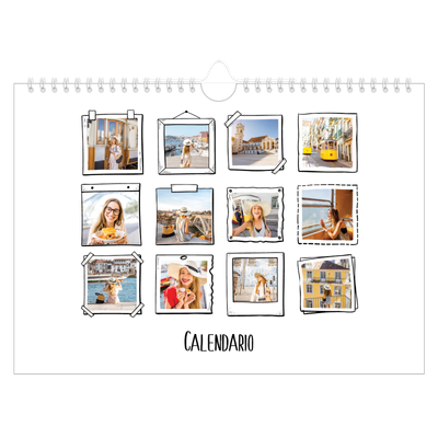 Calendario A4 horizontal — Momentos en retro [portada]
