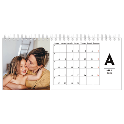 Calendarios de mesa — Letra destacada [Abril]