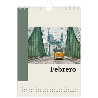 Calendario personalizado A5 — Lugares del mundo [Febrero]
