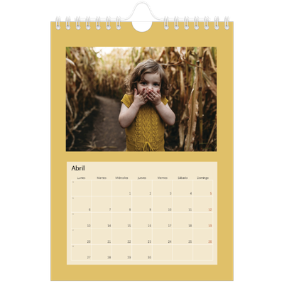 Calendario personalizado A5 — Colores de la tierra [Abril]