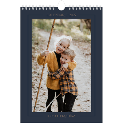 Calendario personalizado A4 — Azul de Prusia [portada]