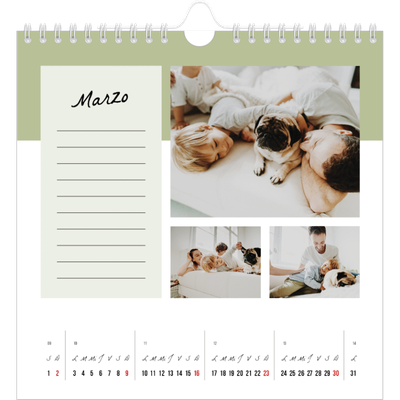 Calendarios Cuadrados — Calendario de lista de tareas [Marzo]