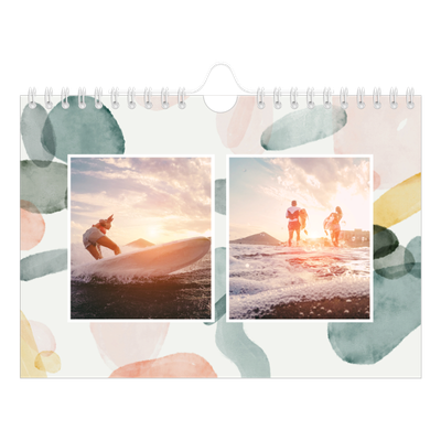 Calendario personalizado A5 — Manchas de acuarela [portada]