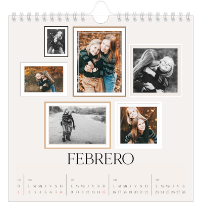 Calendarios Cuadrados — Galería de fotos de pared [Febrero]