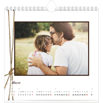 Calendarios Cuadrados — Papel de regalo floral [Marzo]