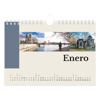 Calendario personalizado A5 horizontal — Lugares del mundo