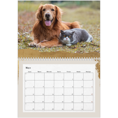 Calendario personalizado doble A4 — Classic Gold [portada]