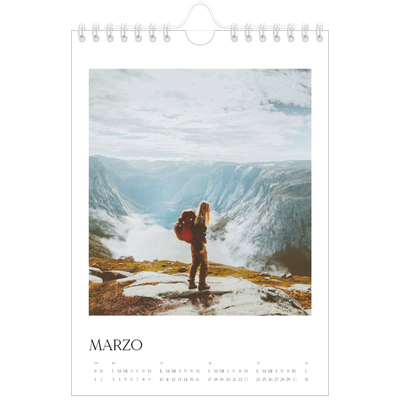 Calendario personalizado A5 — Atardeceres surferos [Marzo]