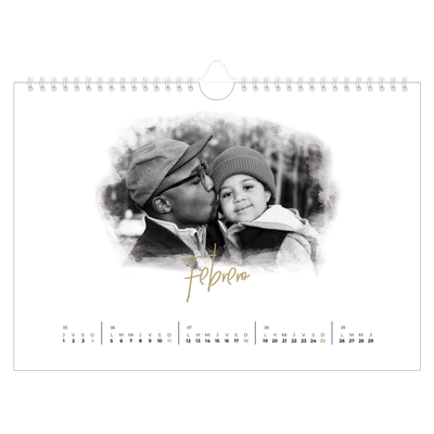 Calendario A4 horizontal — Efectos fotográficos [Febrero]