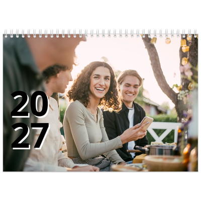 Calendario personalizado doble A4 — Estilo de letra [portada]