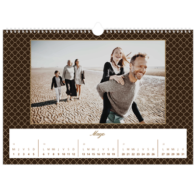 Calendario A3 horizontal — Vintage monocromo [portada]