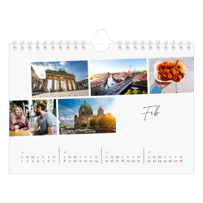 Calendario personalizado A5 — Descanso de la ciudad [Febrero]