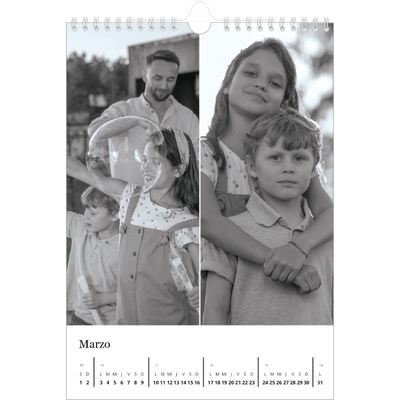 Calendario personalizado A4 — Enfoque [Marzo]