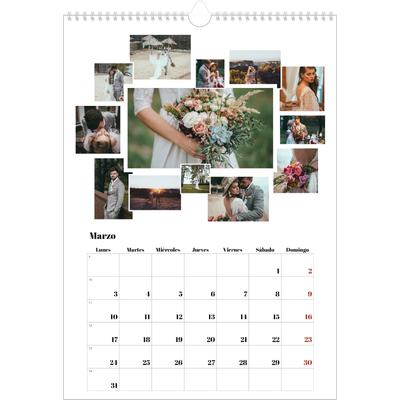 Calendarios A3 — Formas de collage [Marzo]