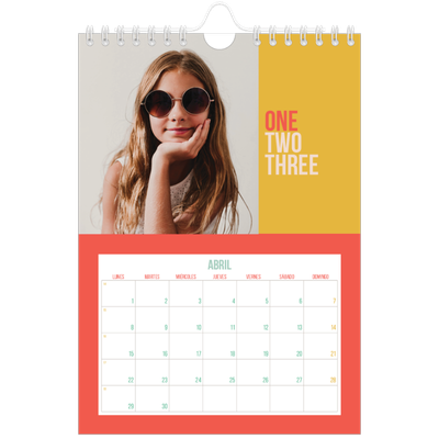 Calendario personalizado A5 — Brillante y bonito [Abril]